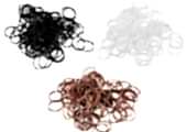 Силиконовые резинки для волос в ассортименте (черные, белые, коричнивые, разноцветные) 100 шт/уп - site41.local - Алматы