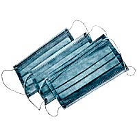 Маска 3-x слойная на резинках в коробке Голубая Спанбонд 100 штук. - site41.local - Алматы